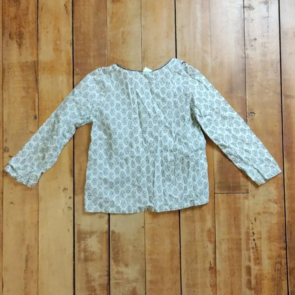 Carters long sleeve 3T floral paisley shirt blouse cotton spring boho patchwork